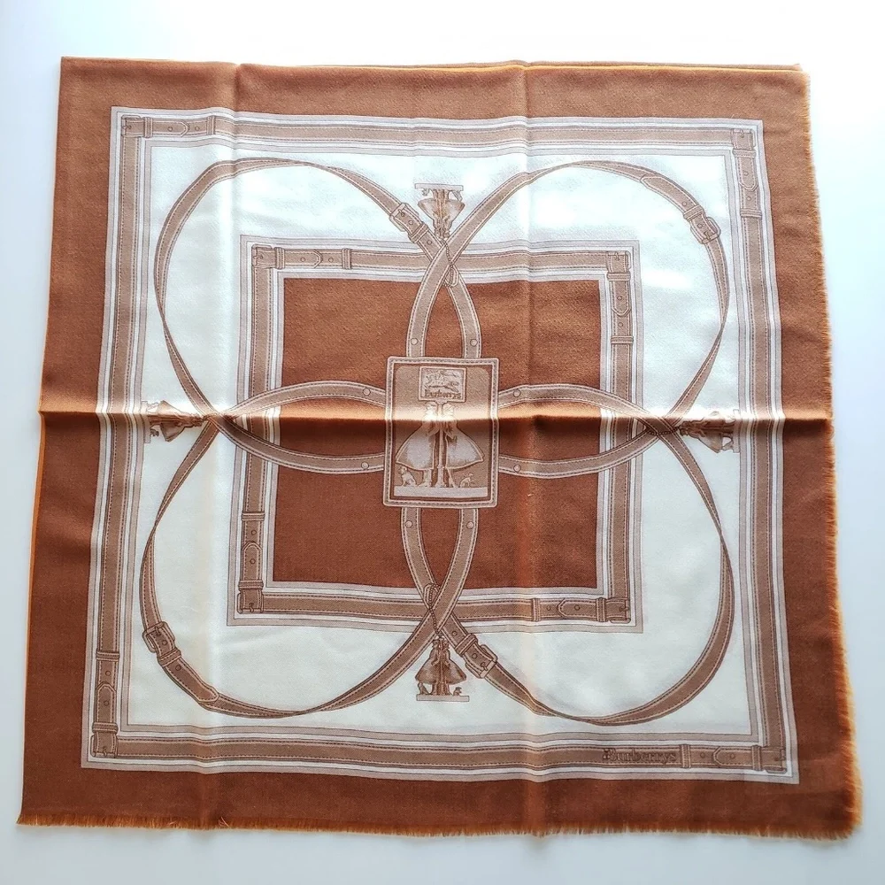 Burberry Archive Print Square Cashmere Scarf oversized